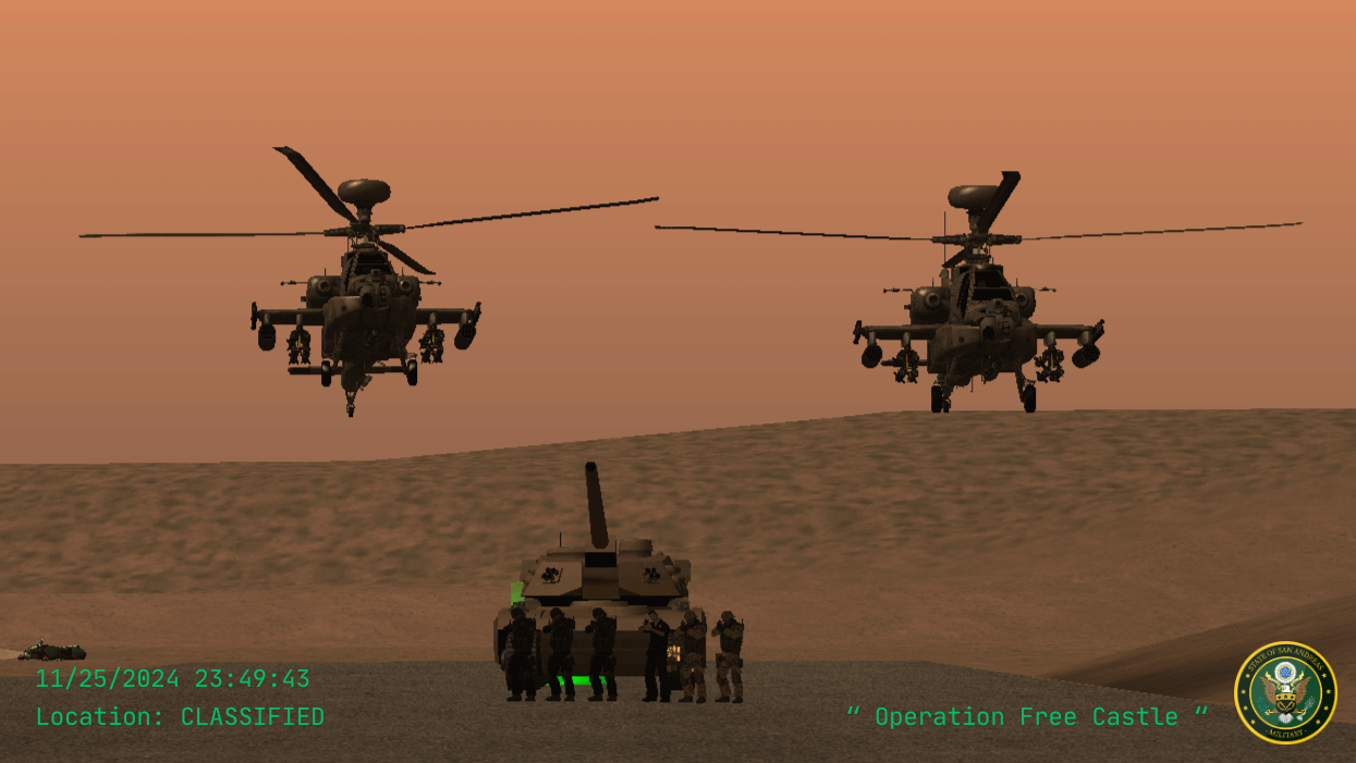 Military in a operation