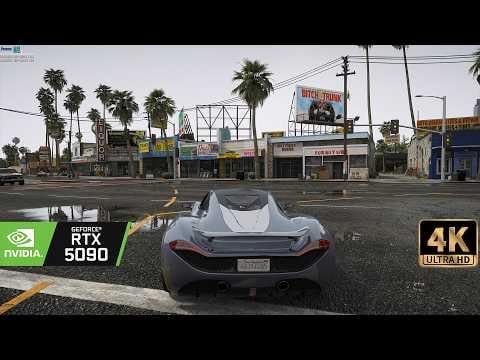 [4K100] GTA 5 naturalvision Enhanced: Ultra modded – Lively World RTX5090 RAYTRACING Graphics