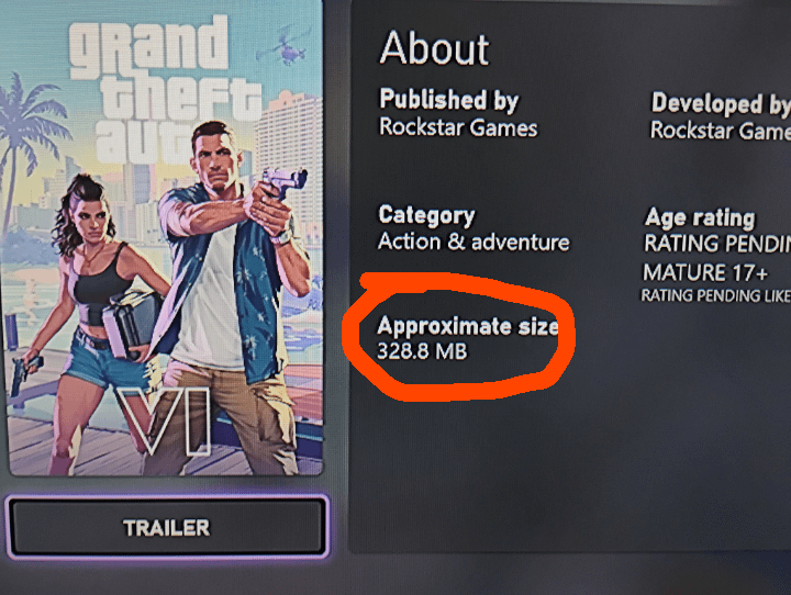 GTA 6 LEAKED SIZE :0