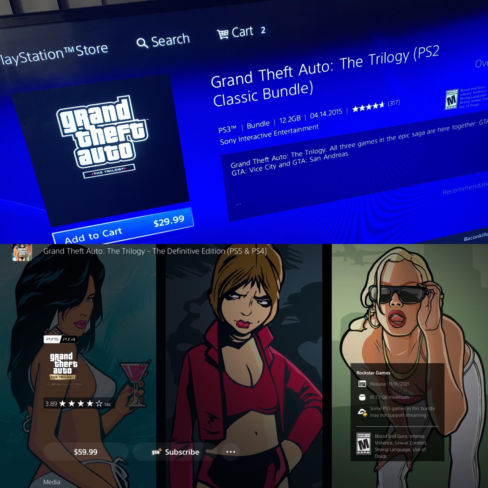 Is it better just to get the PS3 version over the PS4/5 version of the GTA Trilogy?