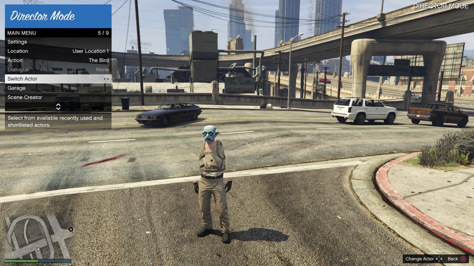 Weird director mode character