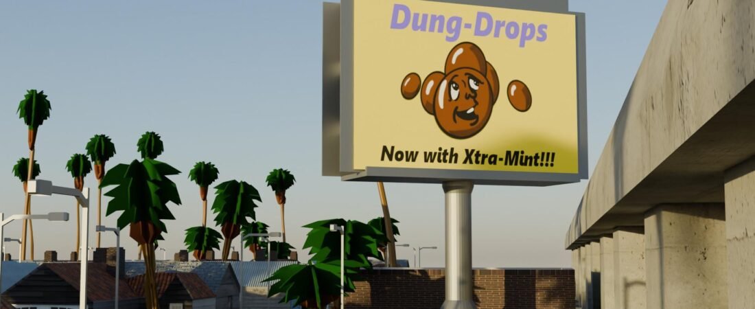 Made a GTA style billboard for a 3d project I’m doing in blender