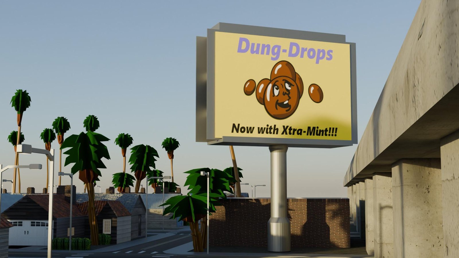 Made a GTA style billboard for a 3d project I’m doing in blender