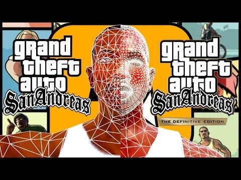 GTA San Andreas 3D Model Comparison – Original vs Definitive