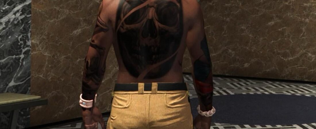 Lil durks back tatto In gta online