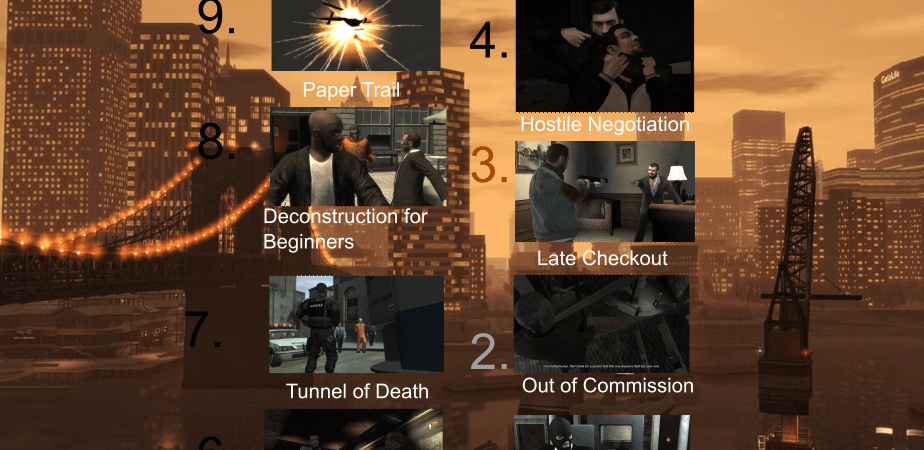 Top 10 Missions in GTA 4, in my opinion.